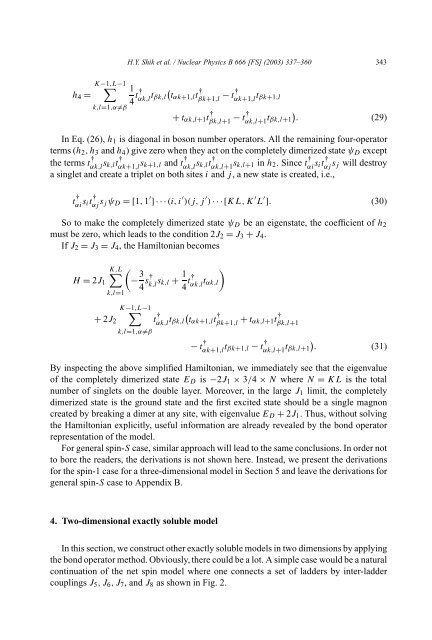 Constructing soluble quantum spin models - Department of Physics ...