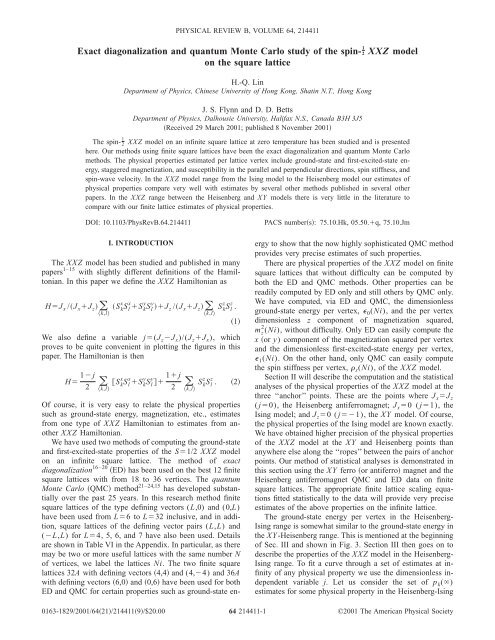 Exact diagonalization and quantum Monte Carlo study of the spin-1 ...