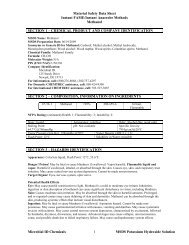 MSDS Methanol - Duke Physics