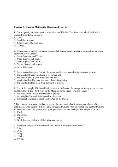 Chapter 5 Circular Motion The Plas And Gravity 1 Earth S Gravity Chapter 5 Circular Motion The Plas And Gravity 1 Earth S Gravity