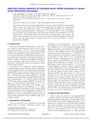 Real-time fracture detection of individual boron nitride nanotubes in ...