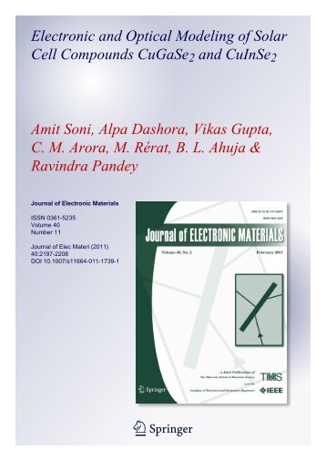 Electronic and Optical Modeling of Solar Cell Compounds CuGaSe2 ...