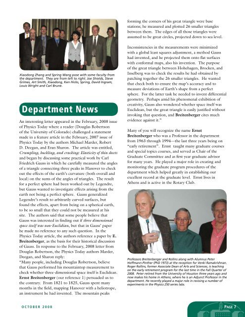 Physics & Astronomy Alumni Newsletter PDF - Department of ...