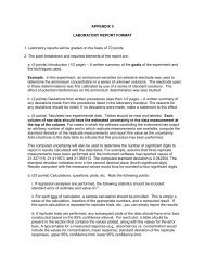 APPENDIX II LABORATORY REPORT FORMAT 1. Laboratory ...