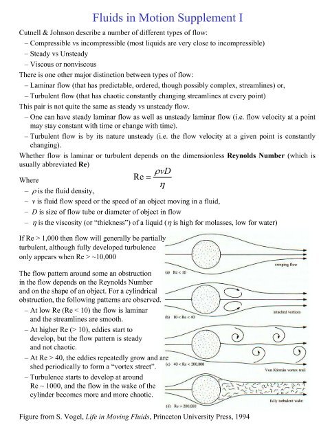 Fluids in Motion Supplement I