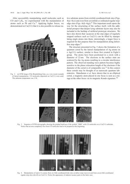 Manipulation of Atoms and Molecules with the Low-Temperature ...