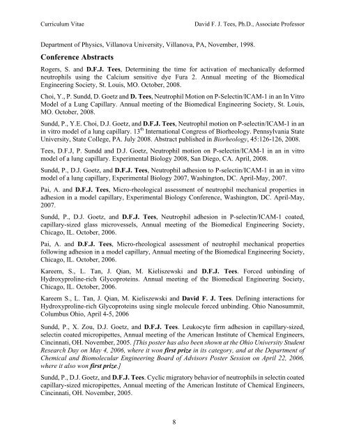 Curriculum Vitae (PDF) - Department of Physics & Astronomy - Ohio ...