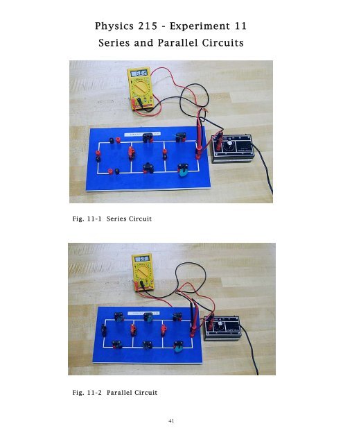 series and parallel circuit experiment