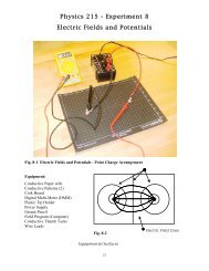 Physics 215 - Experiment 8 Electric Fields and Potentials