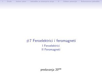 #7 Feroelektrici i feromagneti - phy