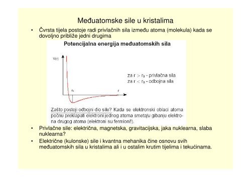 MeÄuatomske sile u kristalima - phy