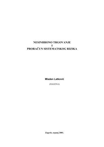 Nesinhrono trgovanje i proracun beta koeficijenata - phy