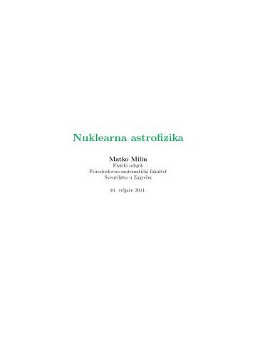 8) Visokoenergijska nuklearna astrofizika - phy