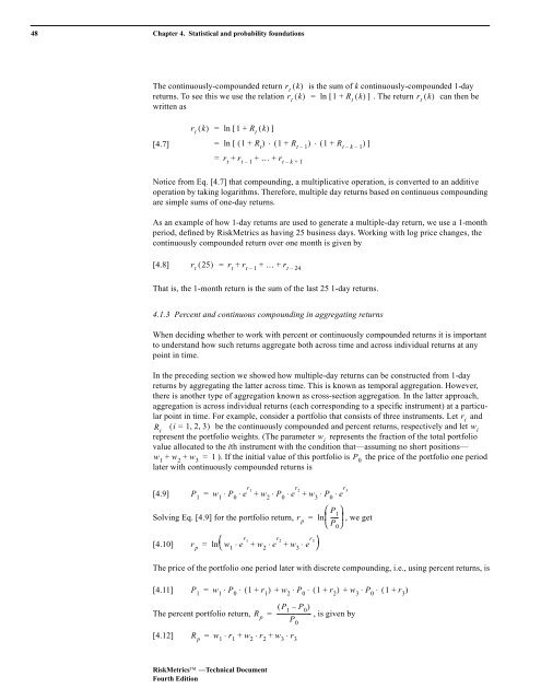 RiskMetrics⢠âTechnical Document