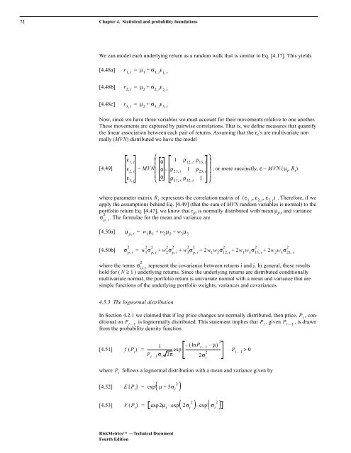 RiskMetrics⢠âTechnical Document