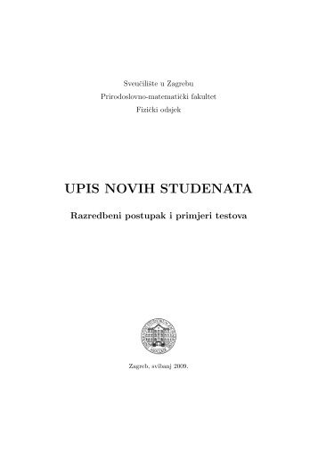 UPIS NOVIH STUDENATA - phy