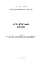 red predavanja - phy - SveuÄiliÅ¡te u Zagrebu