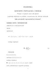 STATISTIKA KONCEPTI : POPULACIJA i UZORAK Primjer: svi ... - phy