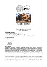 Studiji fizike - phy - SveuÄiliÅ¡te u Zagrebu