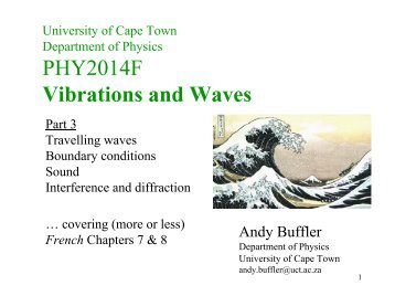 PHY2014F Vibrations and Waves Part 3 - University of Cape Town