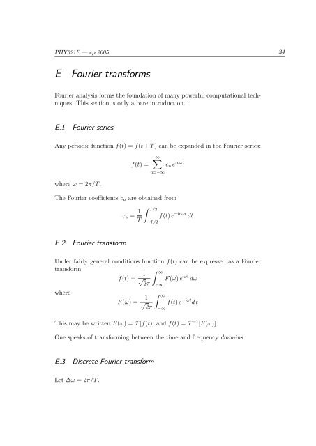 Topic 2: The pendulum