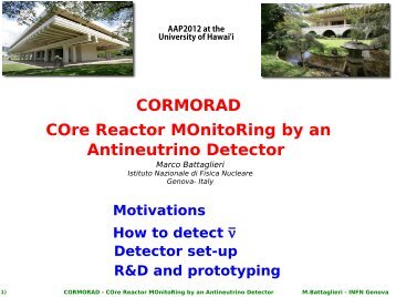 CORMORAD COre Reactor MOnitoRing by an Antineutrino Detector