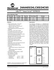 24AA65/24LC65/24C65 64K I2Câ¢ Smart Serial ... - Microchip