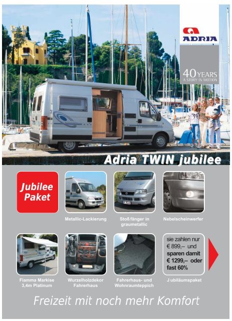 Adria Twin jubilee für nur € 33.638 - M/S VisuCom GmbH