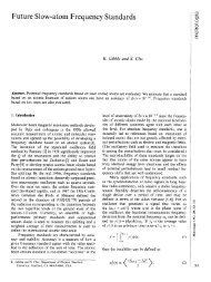 Future Slow-atom Frequency Standards - Department of Physics