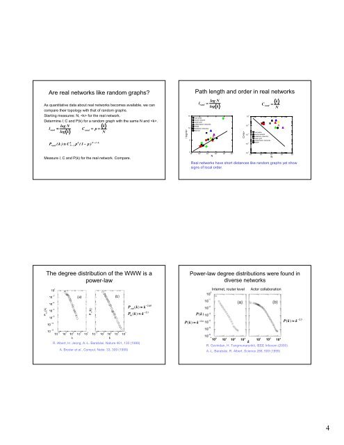 Network models â random graphs Random networks Random graph