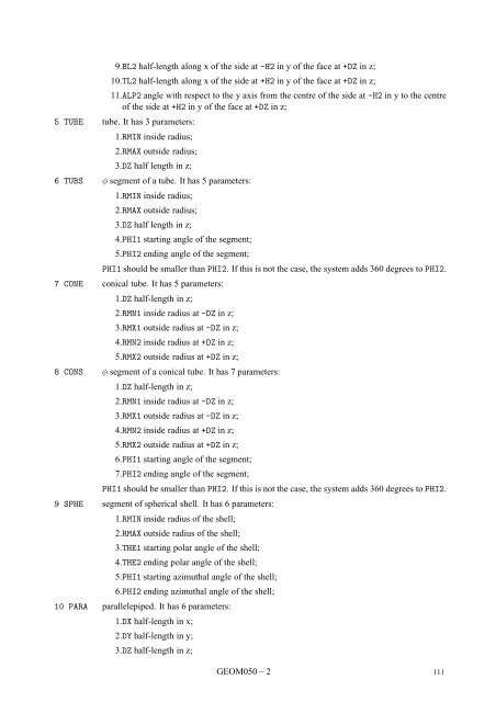 CERN Program Library Long Writeup W5013 - CERNLIB ...