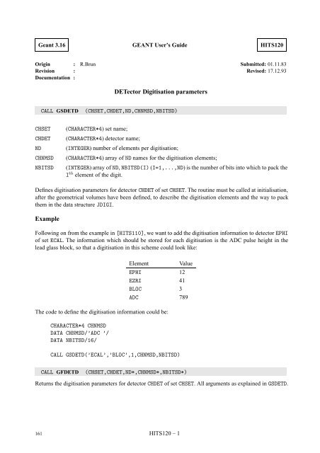 CERN Program Library Long Writeup W5013 - CERNLIB ...