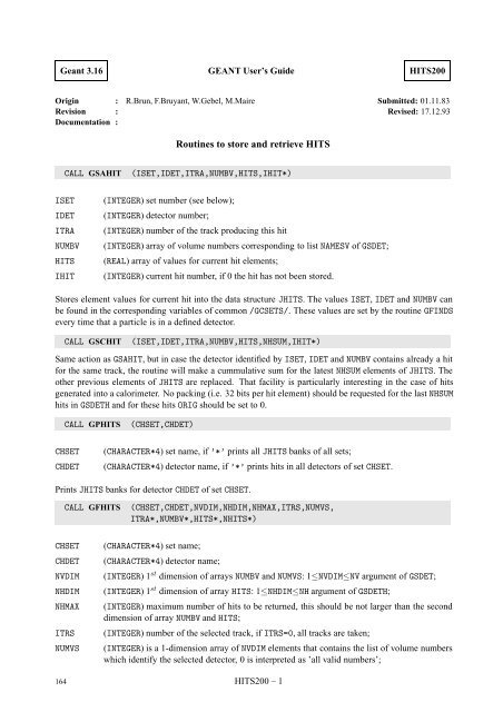 CERN Program Library Long Writeup W5013 - CERNLIB ...