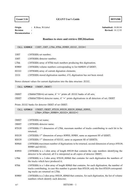 CERN Program Library Long Writeup W5013 - CERNLIB ...