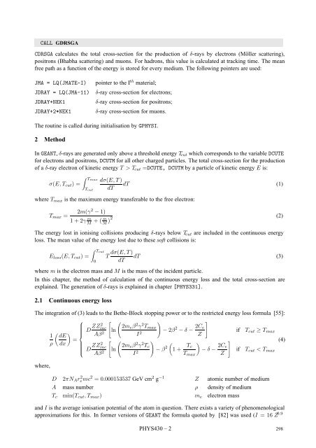 CERN Program Library Long Writeup W5013 - CERNLIB ...