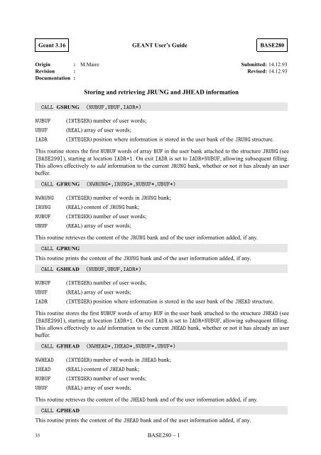 CERN Program Library Long Writeup W5013 - CERNLIB ...