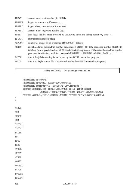 CERN Program Library Long Writeup W5013 - CERNLIB ...