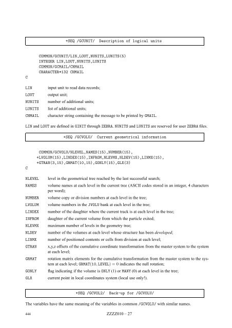 CERN Program Library Long Writeup W5013 - CERNLIB ...