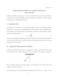 LARGE-ANGLE MOTION OF A SIMPLE PENDULUM Physics 258 ...