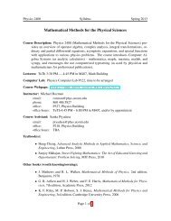 Mathematical Methods for the Physical Sciences