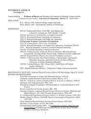 WINTHROP W. SMITH, PI Two Page CV Current Position: Professor ...