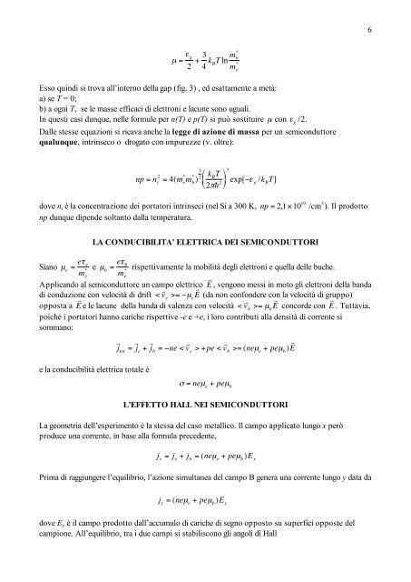 corso di fisica della materia condensata 2 - i semiconduttori