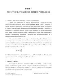 parte v risposte caratteristiche, reti due porte, linee - Fisica - Sapienza