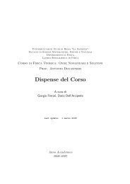 Dispense del Corso - Fisica - Sapienza