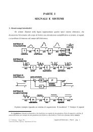 PARTE I SEGNALI E SISTEMI - Fisica - Sapienza