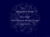 Holograms of Strings - Department of Physics - University of Virginia