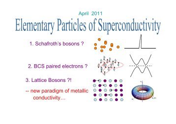 Elementary Particles of Superconductivity