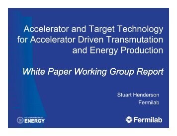 Accelerator and Target Technology for Accelerator Driven ...