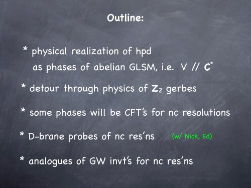 Eric Sharpe - Examples of homological projective duality in physics