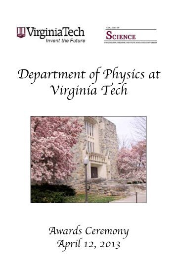 brochure - Physics - Virginia Tech